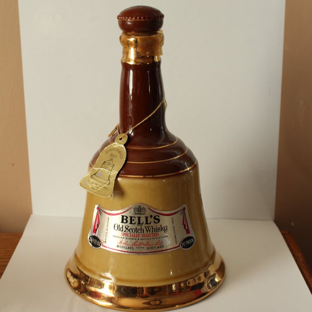Vintage Scotch Whiskey  Wade Pottery Bell Decanter